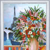 DIY Bead Embroidery Kit "Window to Paris" 12.6"x10.2" / 32.0x26.0 cm