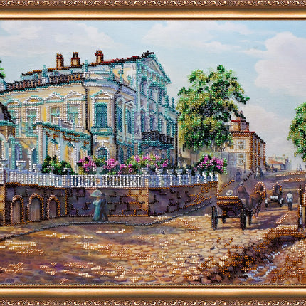 DIY Bead Embroidery Kit "The province" 20.1"x12.6" / 51.0x32.0 cm