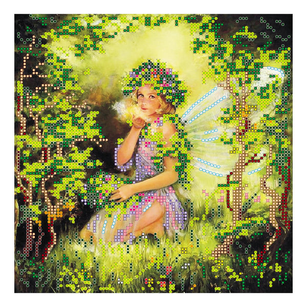 Canvas for bead embroidery "Nymph" 7.9"x7.9" / 20.0x20.0 cm