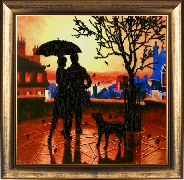 DIY Bead Embroidery Kit "The Date" 10.2"x10.2" / 26.0x26.0 cm