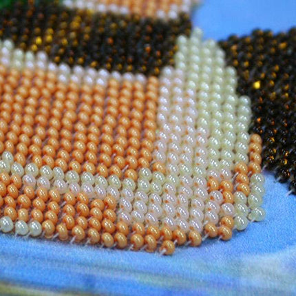 DIY Bead Embroidery Kit "At the race track – 2" 17.7"x11.8" / 45.0x30.0 cm