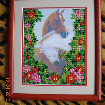 DIY Bead Embroidery Kit "Love" 7.9"x9.8" / 20.0x25.0 cm