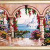 Bead DIY Embroidery Kit "Terrace" 10.2"x13.0"/ 26.0x33.0 cm