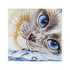 DIY Cross Stitch Kit "Sapphire eyes" 15.7"x15.6"