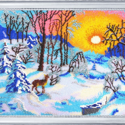 Bead DIY Embroidery Kit "Winter Morning" 10.2"x12.6"/ 26.0x32.0 cm