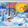 Bead DIY Embroidery Kit "Winter Morning" 10.2"x12.6"/ 26.0x32.0 cm