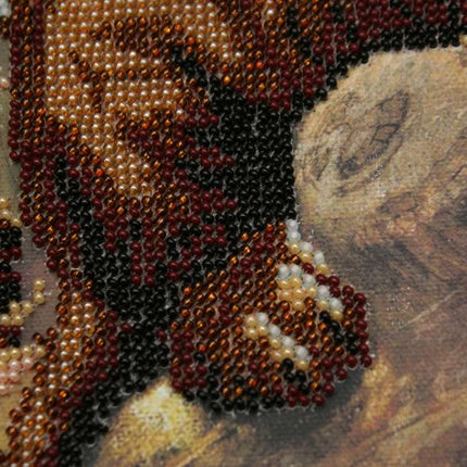 DIY Bead Embroidery Kit "King of beasts" 15.7"x12.6" / 40.0x32.0 cm