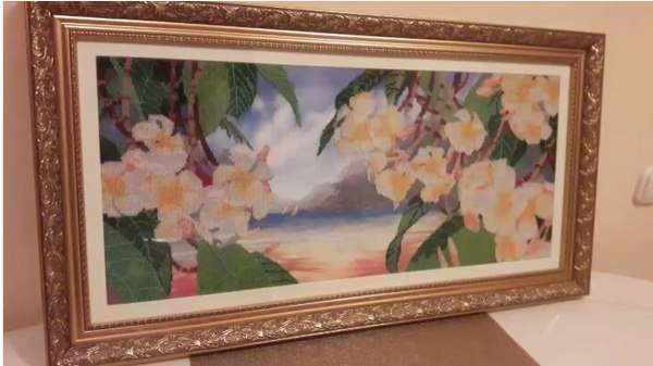 DIY Bead Embroidery Kit "Hawaiian breeze" 27.6"x11.8" / 70.0x30.0 cm