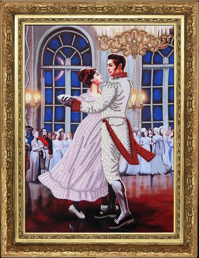 DIY Bead Embroidery Kit "Vienna Ball" 13.8"x9.8" / 35.0x25.0 cm