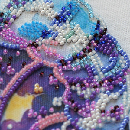 DIY Bead Embroidery Kit "Night dance" 10.6"x15.7" / 27.0x40.0 cm