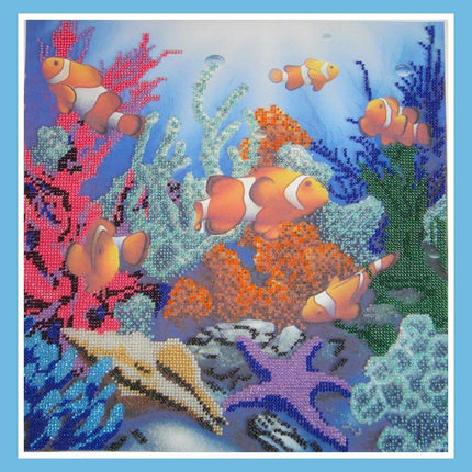 Canvas for bead embroidery "Under the Sea" 11.8"x11.8" / 30.0x30.0 cm