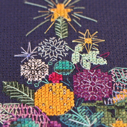 DIY Cross Stitch Kit "Christmas tree" 7.5"x8.7"