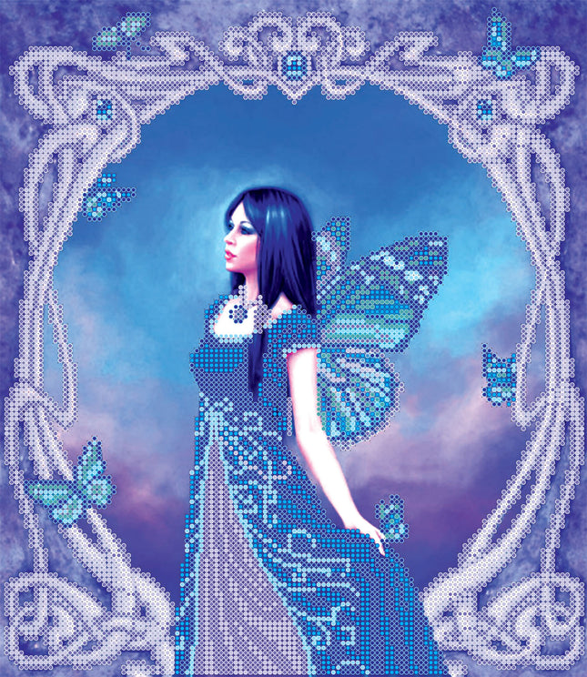 Canvas for bead embroidery "Sapphire" 10.2"x11.8" / 26.0x30.0 cm