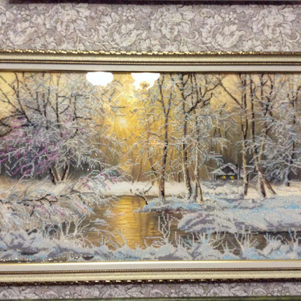 DIY Bead Embroidery Kit "Rime" 23.6"x12.6" / 60.0x32.0 cm