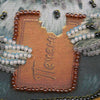DIY Bead Embroidery Kit "Owl and cookies"  5.9"x5.9" / 15.0x15.0 cm