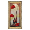 DIY Bead Embroidery Kit "Poppies in Vases" 10.6"x5.1" / 27.0x13.0 cm