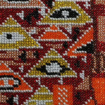 DIY Bead Embroidery Kit "Golden Adel" 12.6"x16.9" / 32.0x43.0 cm