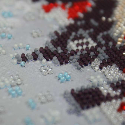DIY Bead Embroidery Kit "Snow Lady" 14.2"x11.0" / 36.0x28.0 cm