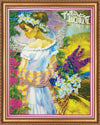 DIY Bead Embroidery Kit "The promenade" 8.9"x11.0" / 22.5x28.0 cm