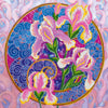 Canvas for bead embroidery "Singing irises" 11.8"x11.8" / 30.0x30.0 cm