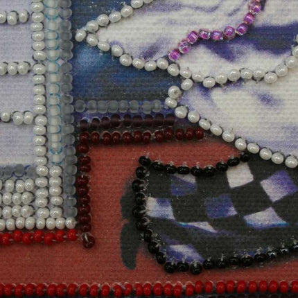 DIY Bead Embroidery Kit "Cheer cook"  5.9"x5.9" / 15.0x15.0 cm