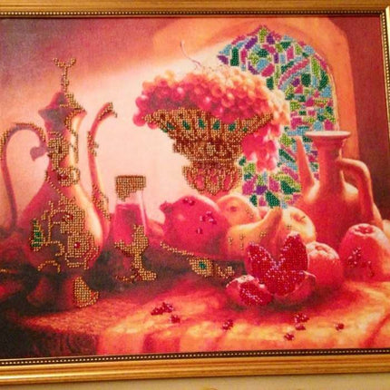 DIY Bead Embroidery Kit "Arjuna" 15.7"x12.6" / 40.0x32.0 cm