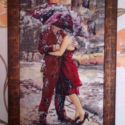 DIY Bead Embroidery Kit "Love story – 2" 9.4"x18.5" / 24.0x47.0 cm