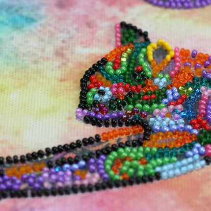 DIY Bead Embroidery Kit "Playful kitten"
