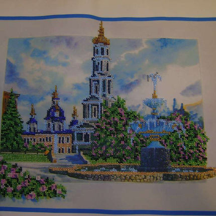 DIY Bead Embroidery Kit "St. Basil's Cathedral" 13.8"x10.8" / 35.0x27.5 cm