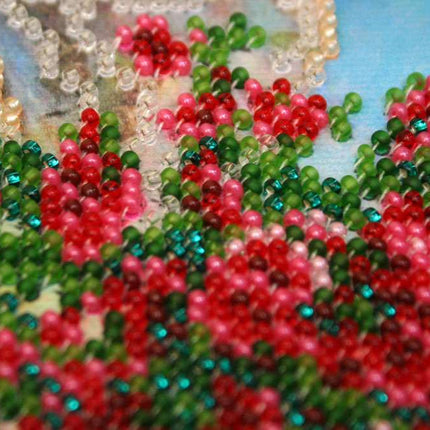 DIY Bead Embroidery Kit "Sea outside the window"  5.9"x5.9" / 15.0x15.0 cm