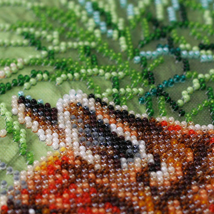 DIY Bead Embroidery Kit "In grass" 13.4"x9.8" / 34.0x25.0 cm