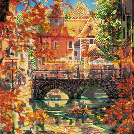 DIY Bead Embroidery Kit "Beauty of autumn" 11.4"x15.7" / 29.0x40.0 cm