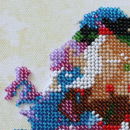 DIY Bead Embroidery Kit "World map - 2" 7.1"x13.4" / 18.0x34.0 cm