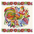 Canvas for bead embroidery "Deco cockerel" 7.9"x7.9" / 20.0x20.0 cm