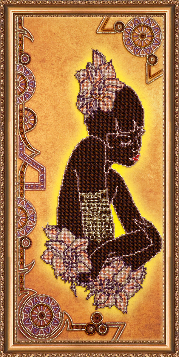 DIY Bead Embroidery Kit "Moroccan Women" 9.8"x20.1" / 25.0x51.0 cm
