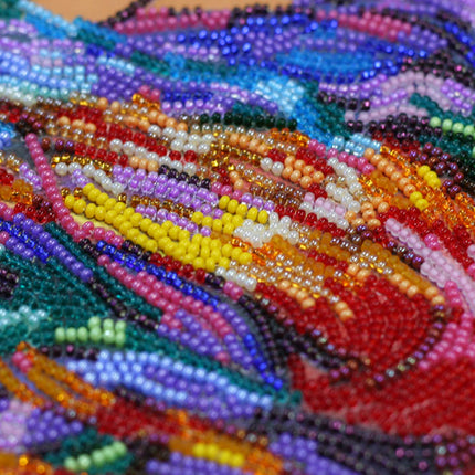 DIY Bead Embroidery Kit "Playful wind" 12.2"x12.2" / 31.0x31.0 cm