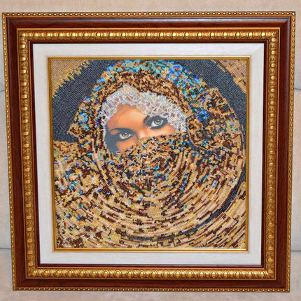 DIY Bead Embroidery Kit "Scheherazade" 11.8"x11.8" / 30.0x30.0 cm