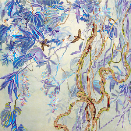 Canvas for bead embroidery "Morning in the vines" 11.8"x11.8" / 30.0x30.0 cm