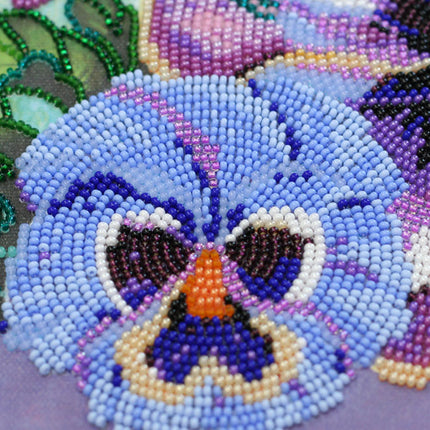 DIY Bead Embroidery Kit "Heart's-ease" 16.5"x11.8" / 42.0x30.0 cm