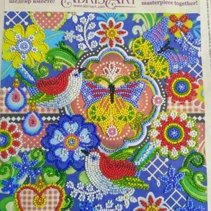 Canvas for bead embroidery "Twitter bird" 7.9"x7.9" / 20.0x20.0 cm