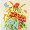 Canvas for bead embroidery "Bouquet" 6.9"x7.9" / 17.5x20.0 cm