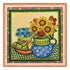 DIY Bead Embroidery Kit "Sunflower still life"  5.9"x5.9" / 15.0x15.0 cm