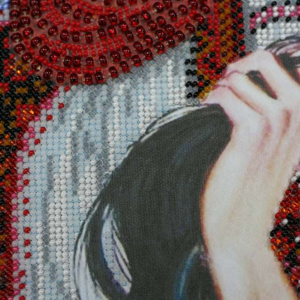 DIY Bead Embroidery Kit "Girl's dreams" 11.8"x15.7" / 30.0x40.0 cm