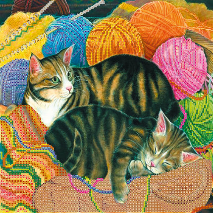 Canvas for bead embroidery "Soft clews" 11.8"x11.8" / 30.0x30.0 cm