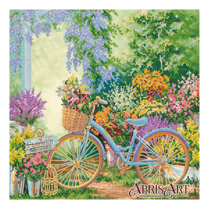 Canvas for bead embroidery "In the style of retro" 11.8"x11.8" / 30.0x30.0 cm