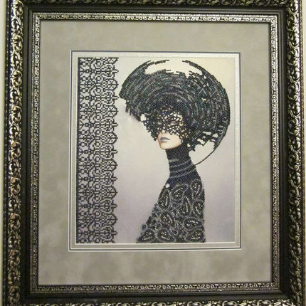 DIY Bead Embroidery Kit "Morgana" 10.2"x11.8" / 26.0x30.0 cm