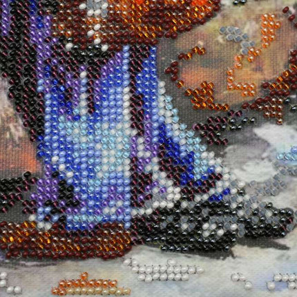 DIY Bead Embroidery Kit "Neoromantic" 11.0"x13.8" / 28.0x35.0 cm