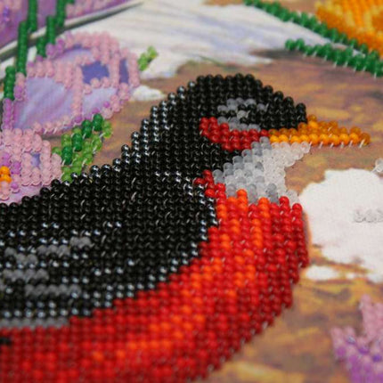 DIY Bead Embroidery Kit "Primrose" 11.8"x11.8" / 30.0x30.0 cm