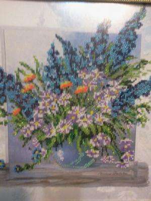 Canvas for bead embroidery "Freshness" 11.8"x11.8" / 30.0x30.0 cm