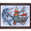 DIY Cross Stitch Kit "Narwhal" 13.8x9.4 in / 35.0x24.0 cm